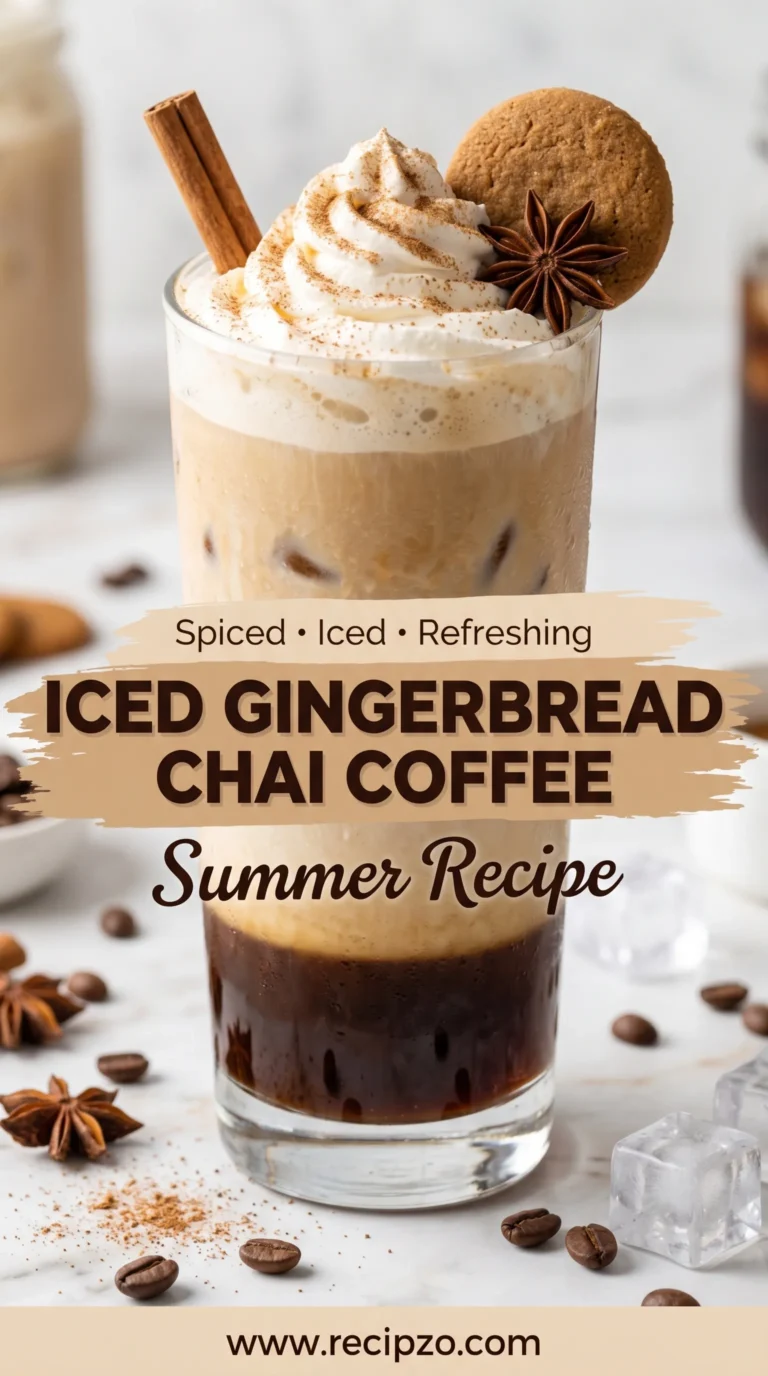Iced Spiced Gingerbread Chai Coffee Summer Recipe