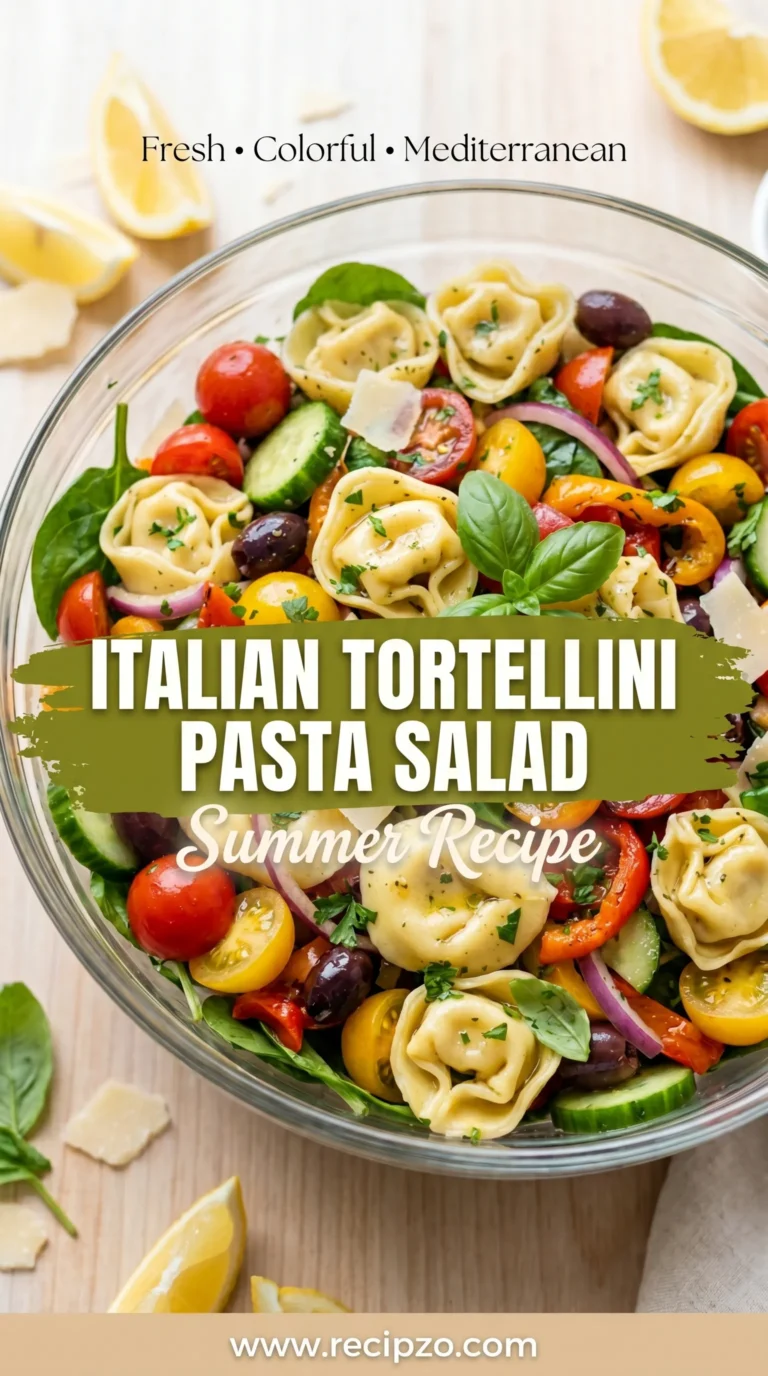 Italian Tortellini Pasta Salad Summer Recipe