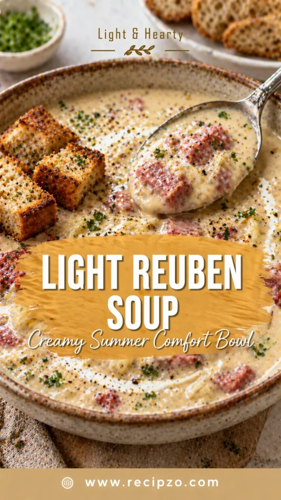 Light Reuben Soup – A Creamy Summer Comfort Bowl