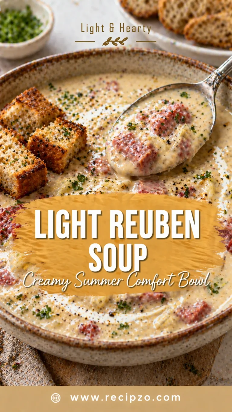 Light Reuben Soup – A Creamy Summer Comfort Bowl