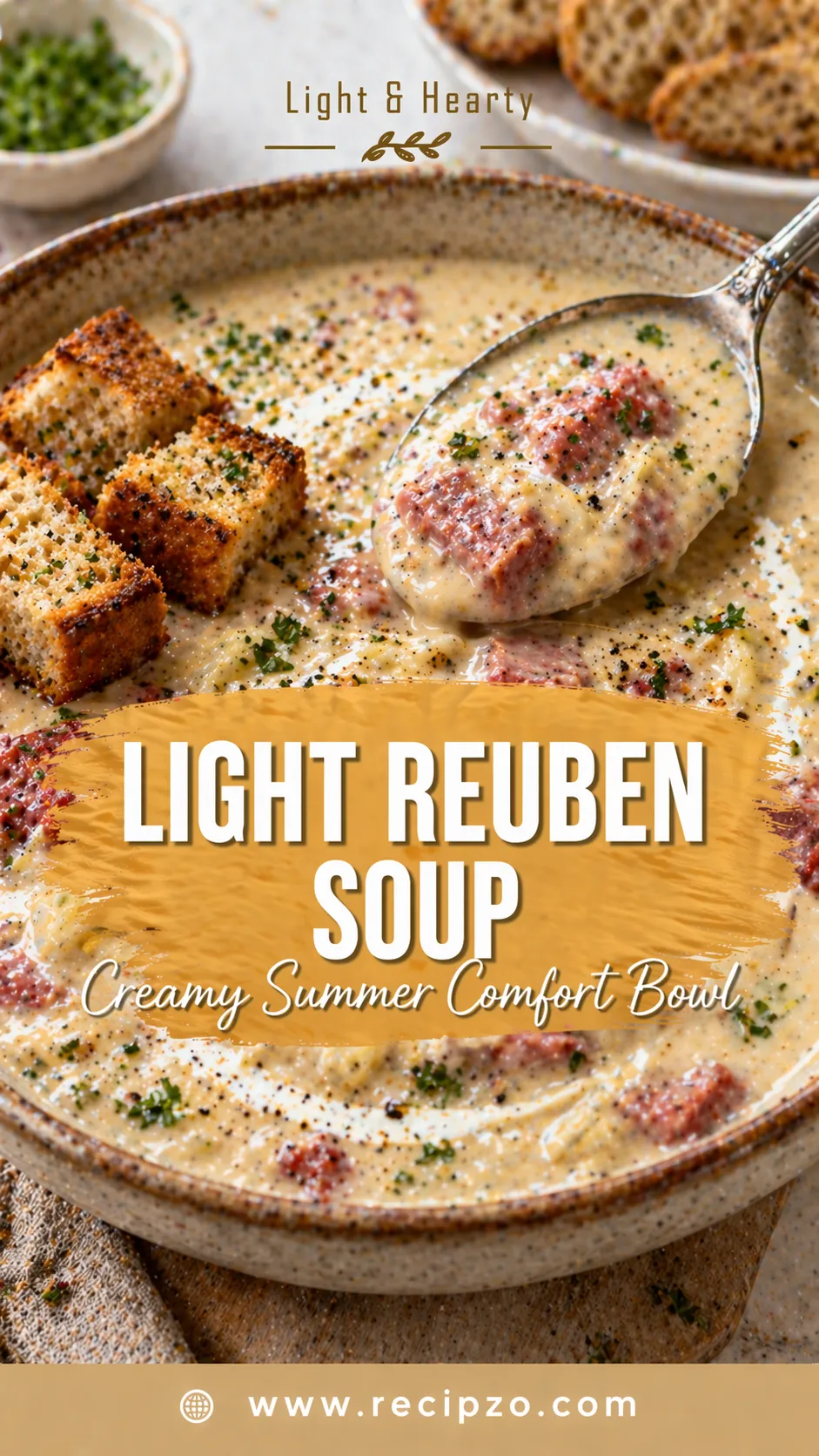 Light Reuben Soup – A Creamy Summer Comfort Bowl
