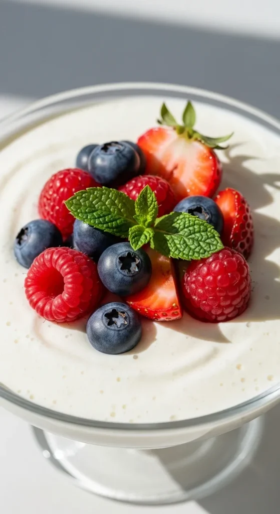 Light Yogurt Raspberry Mousse