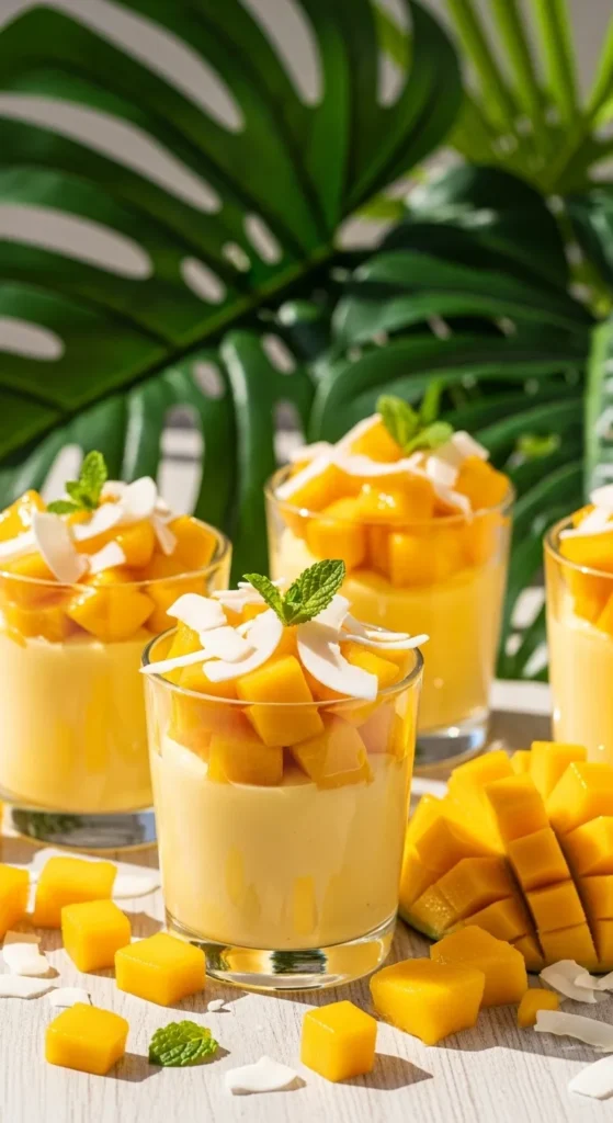 Mango Coconut Pudding