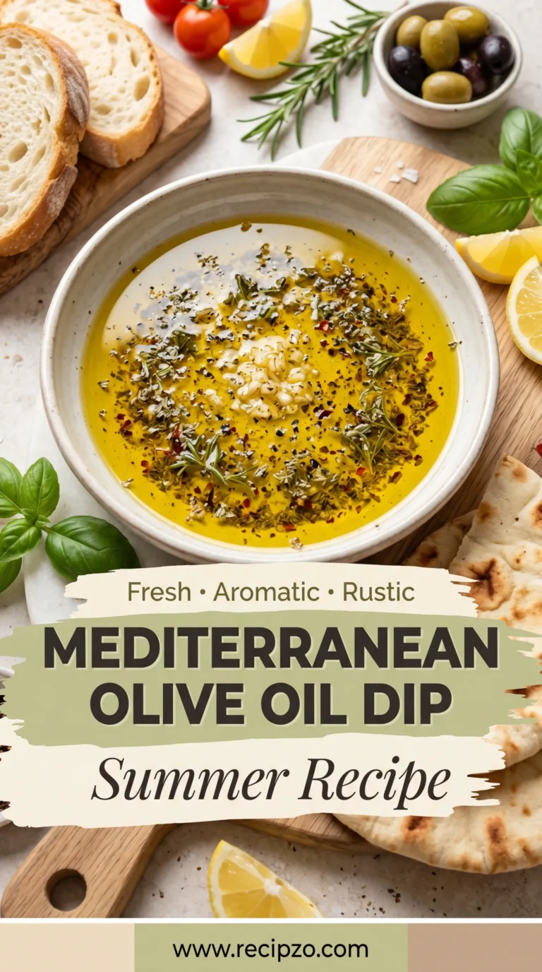 Mediterranean Olive Oil Dip Summer Recipe