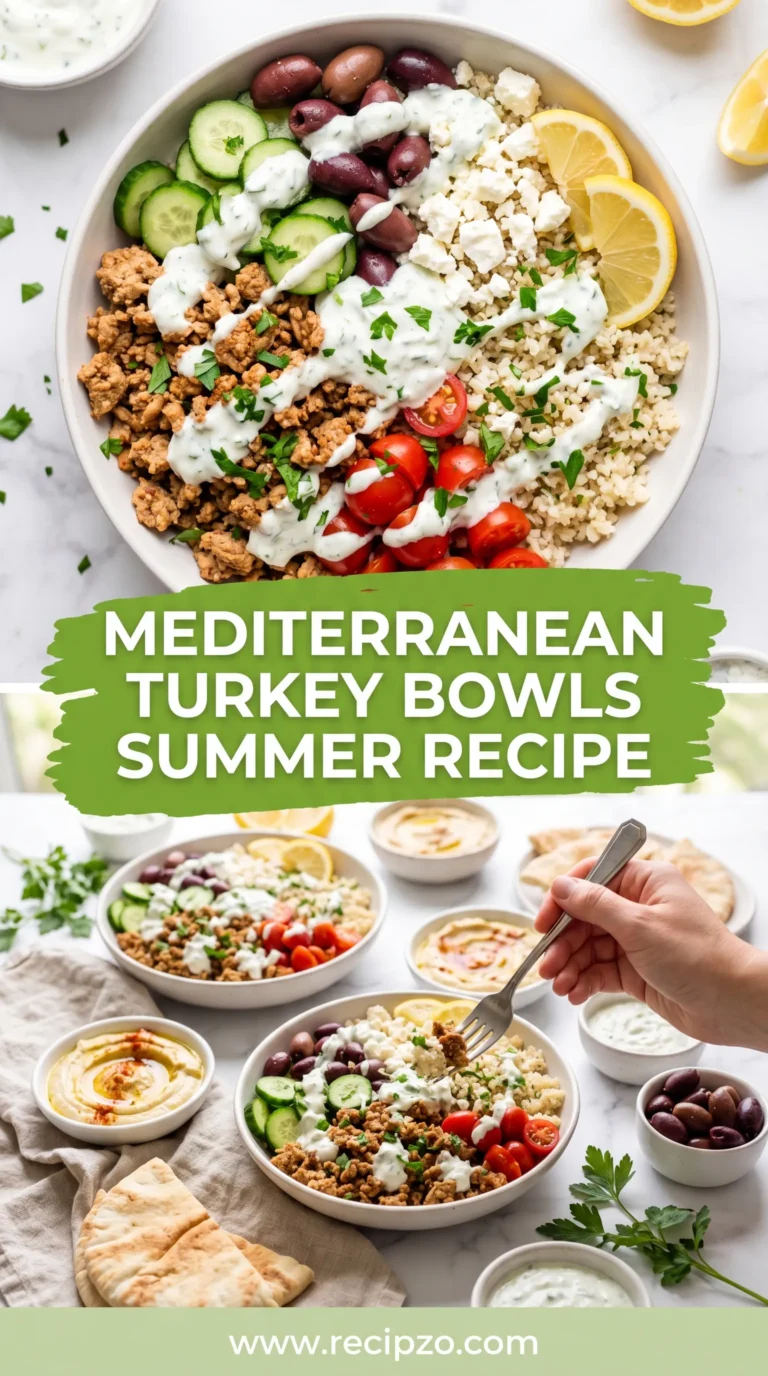 Mediterranean Turkey Bowls Summer Recipe