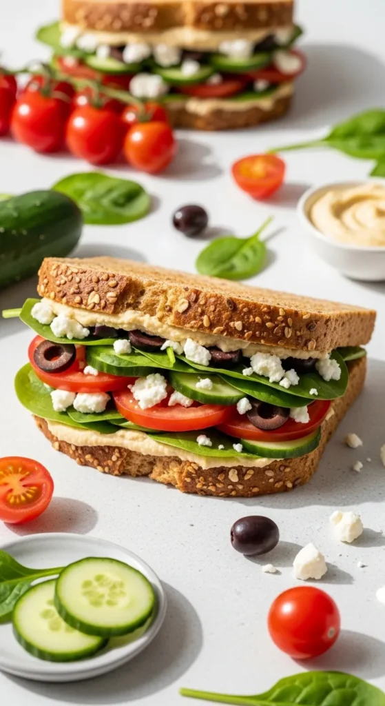 Mediterranean Veggie Sandwich