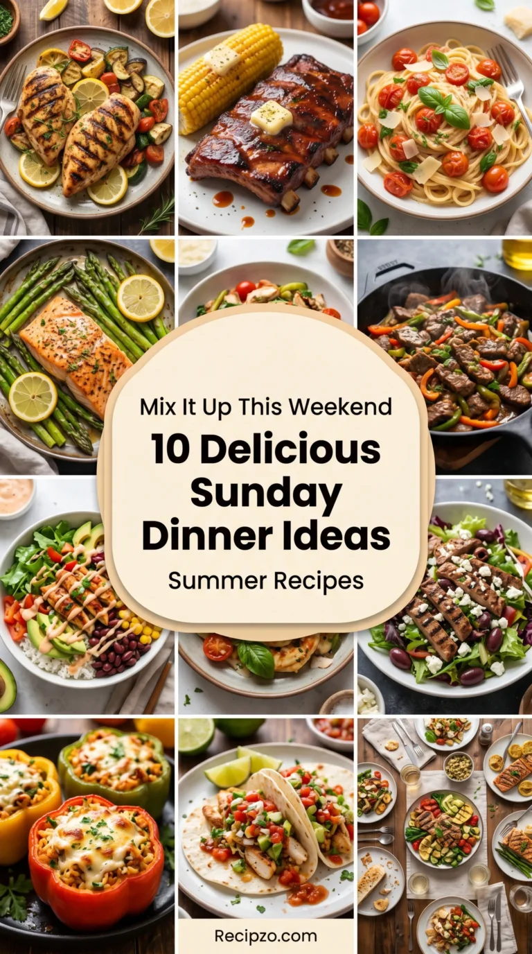 Mix It Up This Weekend with 10 Delicious Sunday Dinner Ideas for Summer Recipes