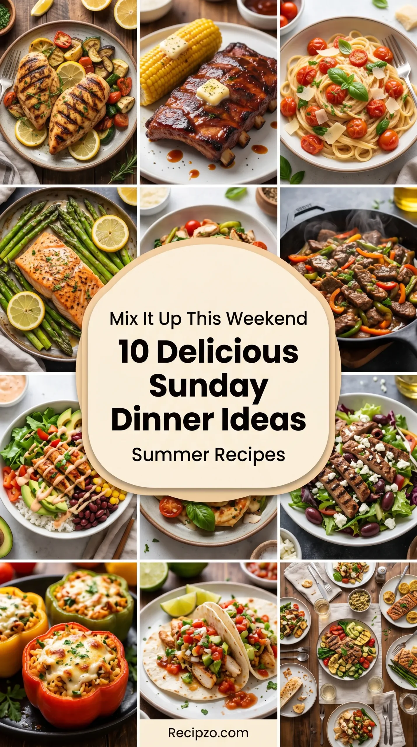 Mix It Up This Weekend with 10 Delicious Sunday Dinner Ideas for Summer Recipes