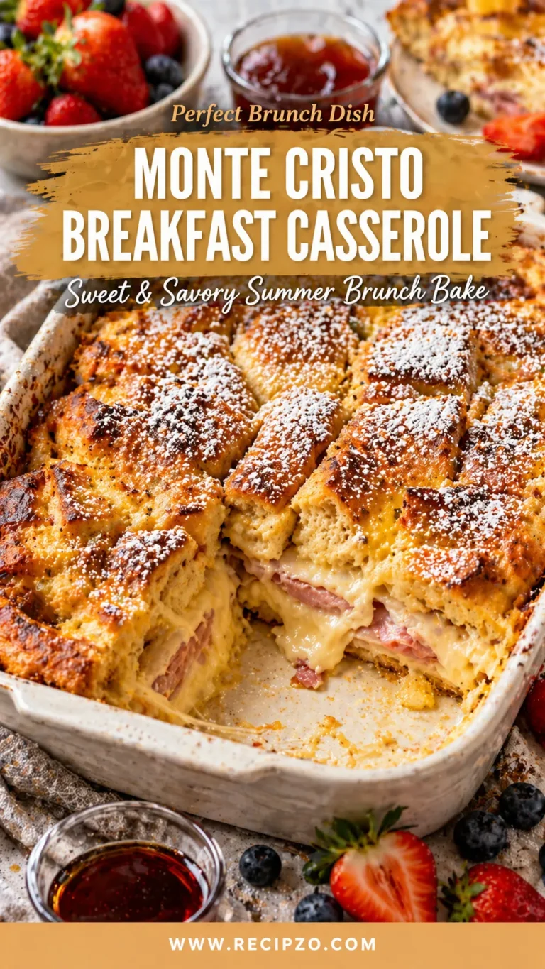 Monte Cristo Breakfast Casserole (Sweet & Savory Summer Brunch Bake)