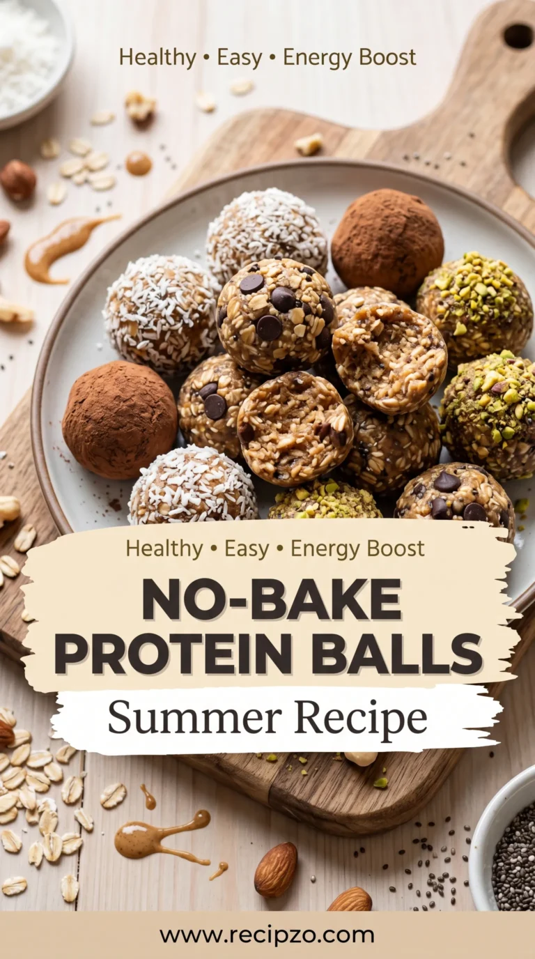 No-Bake Protein Balls Summer Recipe