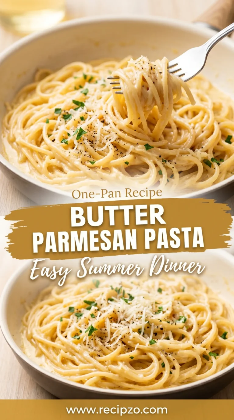One-Pan Butter Parmesan Pasta (Easy Summer Dinner)