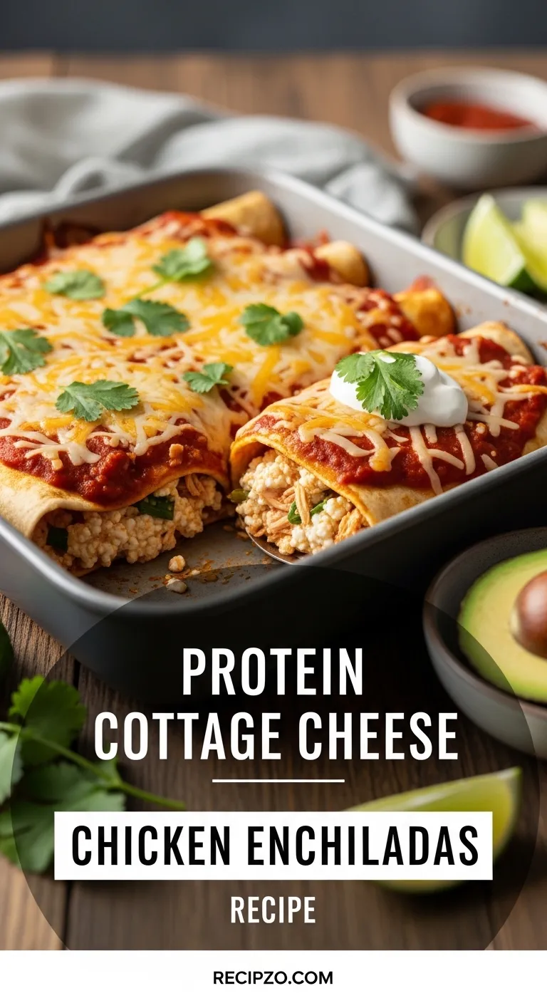 Protein Cottage Cheese Chicken Enchiladas