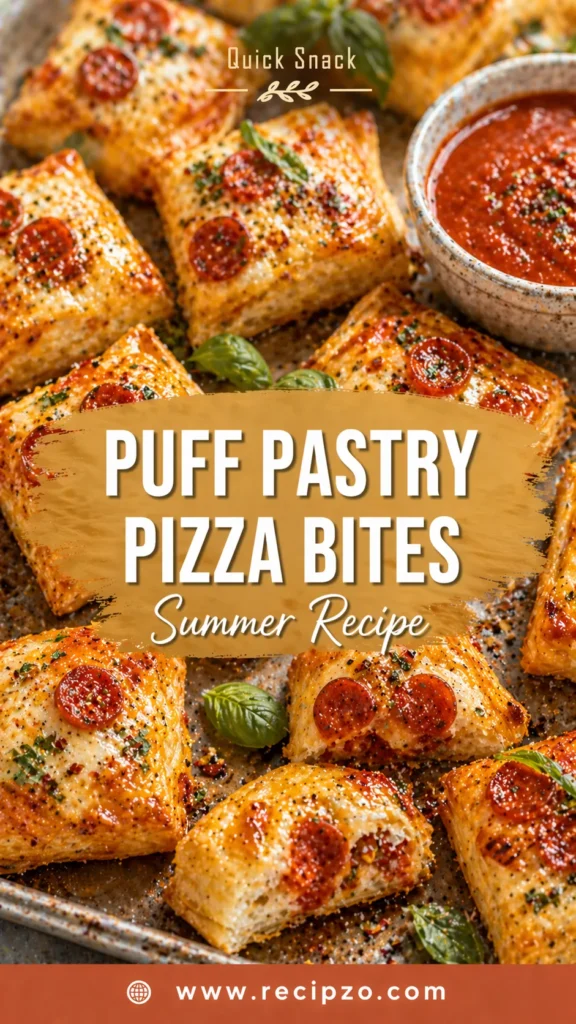 Puff Pastry Pizza Bites Summer Recipe