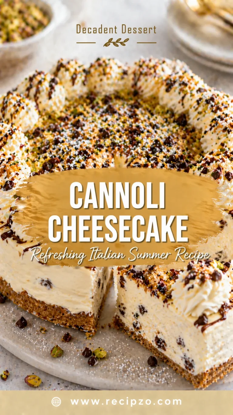 Refreshing Italian Cannoli Cheesecake for Summer Recipe