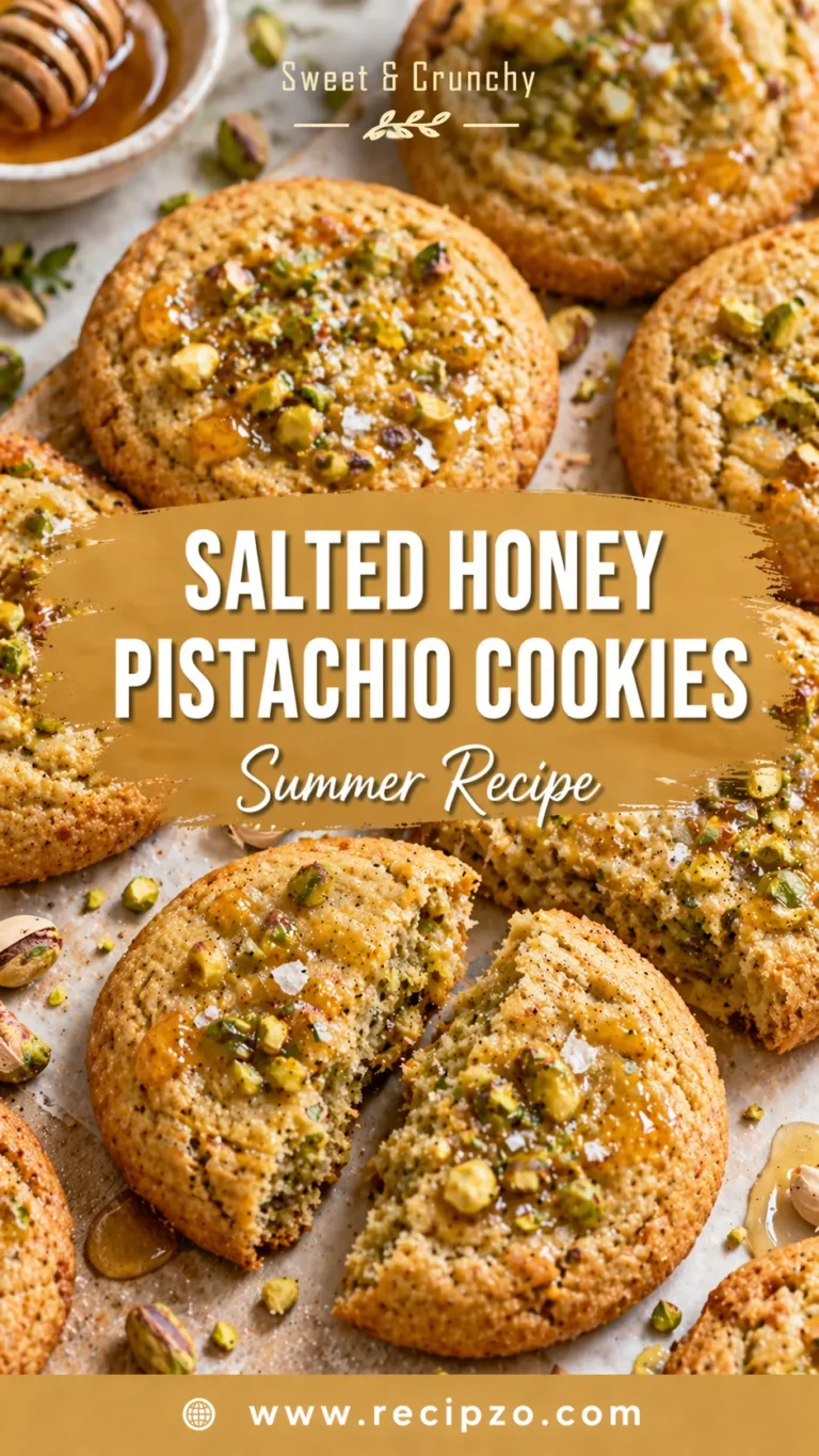 Salted Honey Pistachio Cookies Summer Recipe