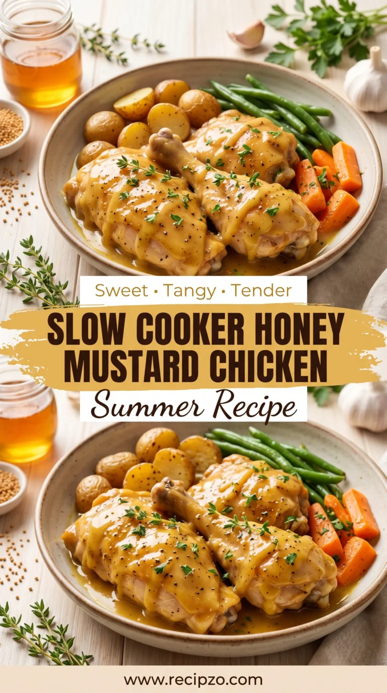 Slow Cooker Honey Mustard Chicken (Summer Recipe)