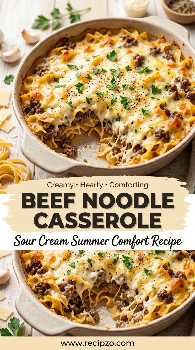 Sour Cream Beef Noodle Casserole (Summer Comfort Recipe)