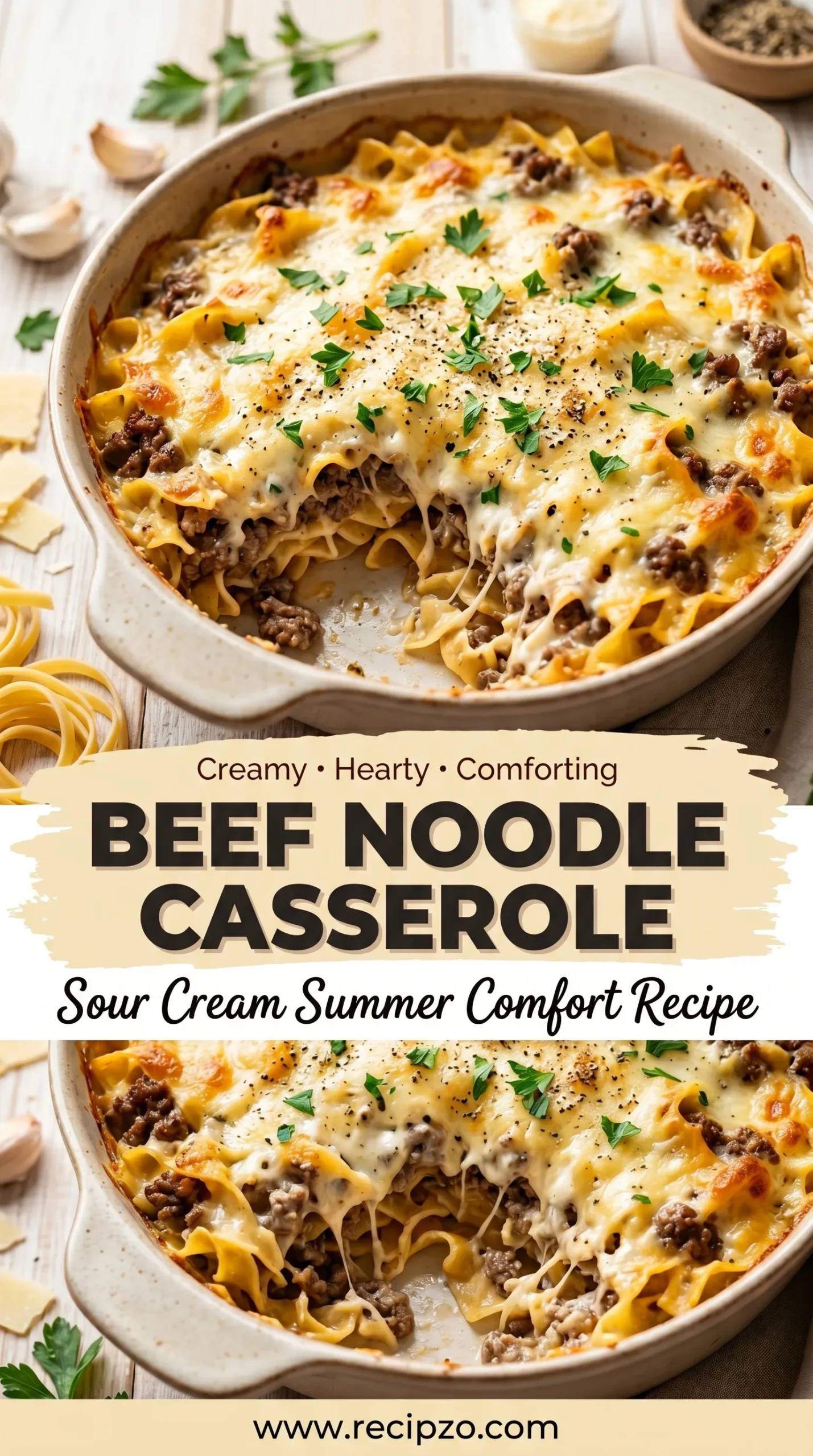 Sour Cream Beef Noodle Casserole (Summer Comfort Recipe)