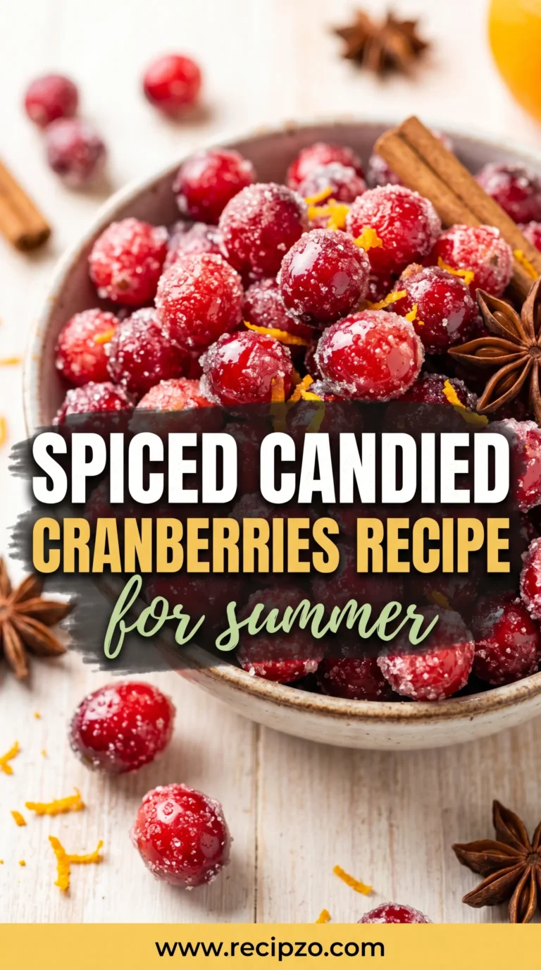 Spiced Candied Cranberries Recipe for Summer