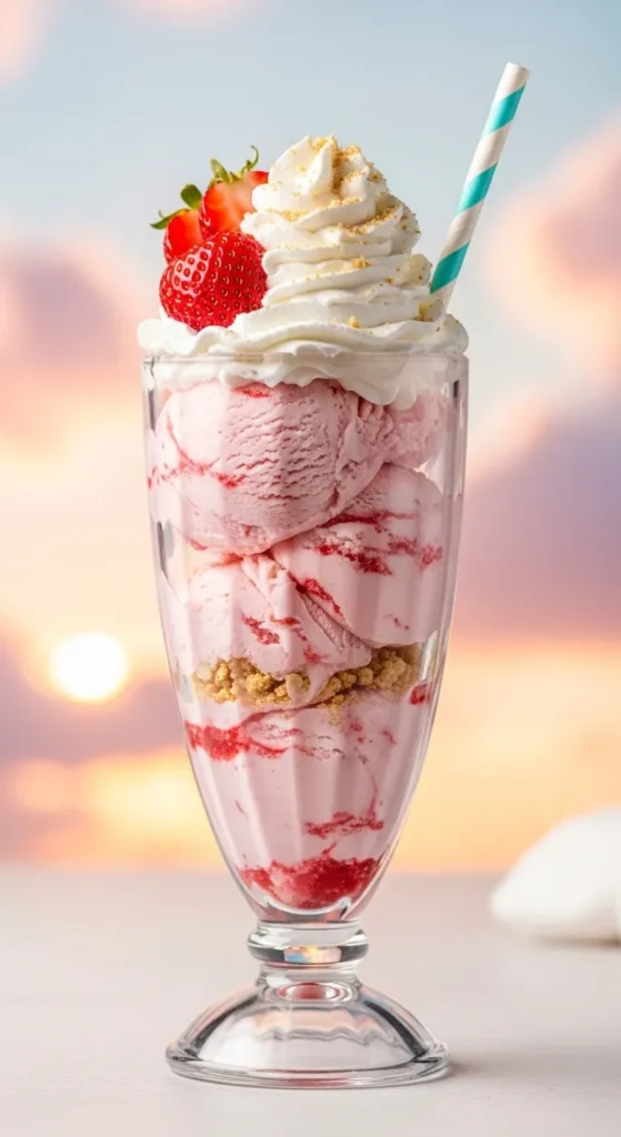 Strawberry Cheesecake Milkshake Ice Cream