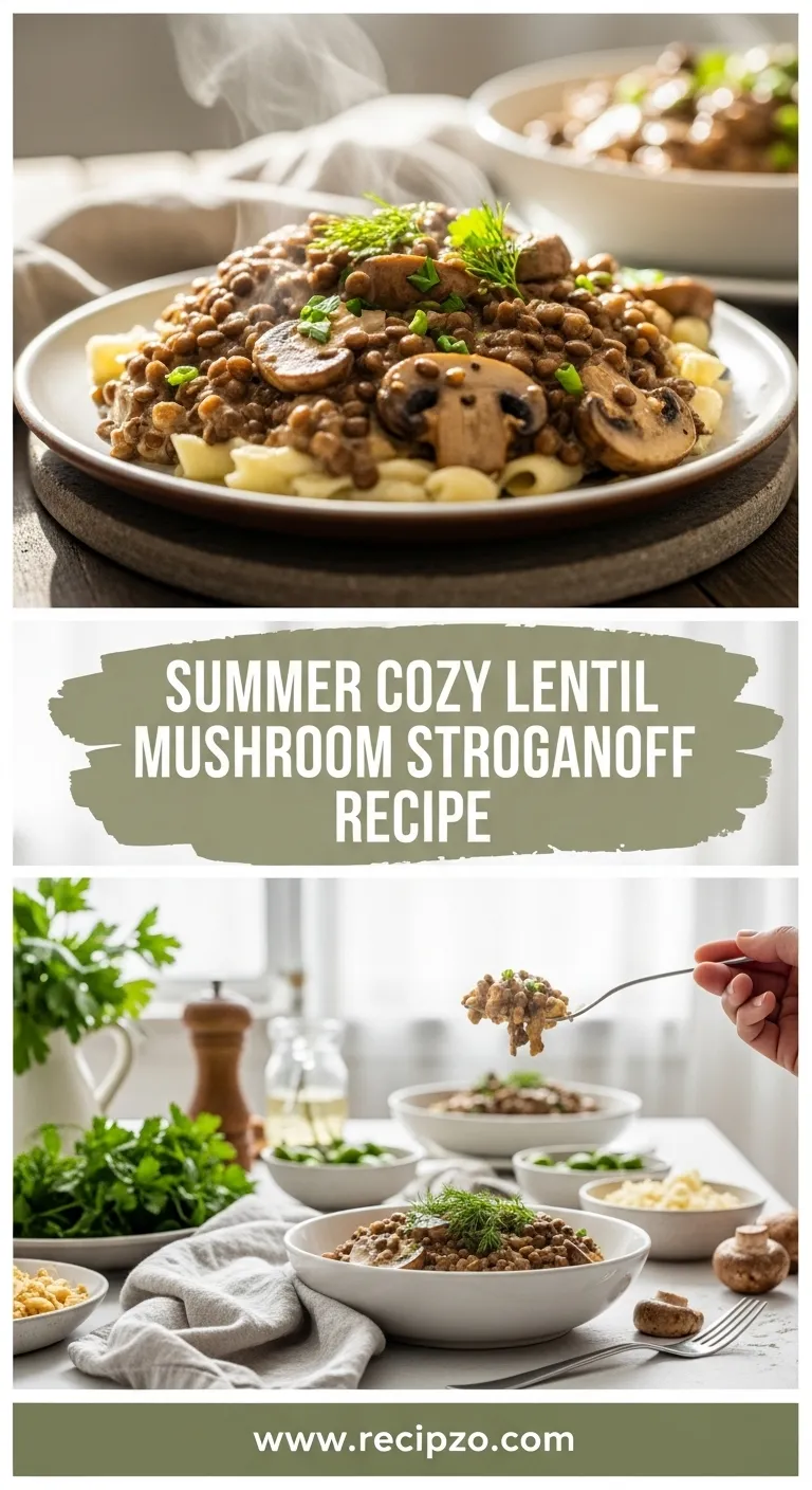 Summer Cozy Lentil Mushroom Stroganoff Recipe
