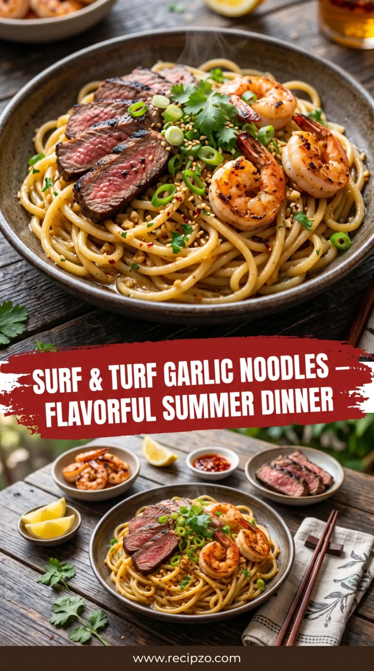 Surf & Turf Garlic Noodles – A Bold and Flavorful Summer Dinner