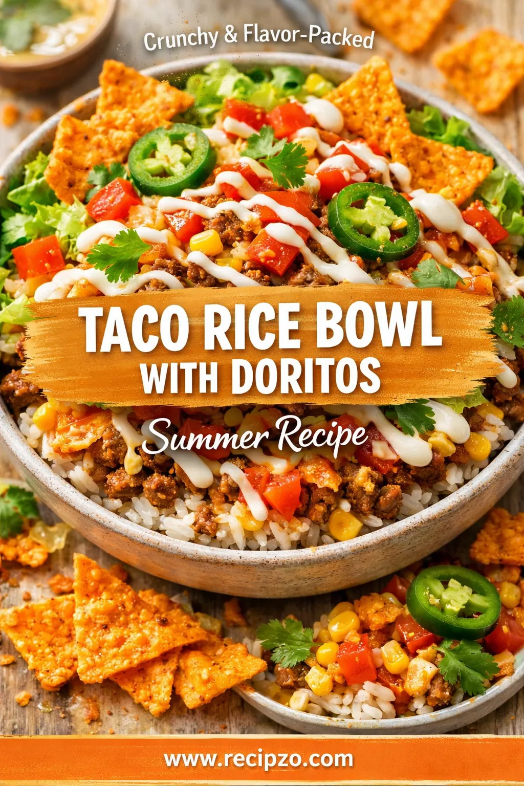 Taco Rice Bowl with Doritos Summer Recipe