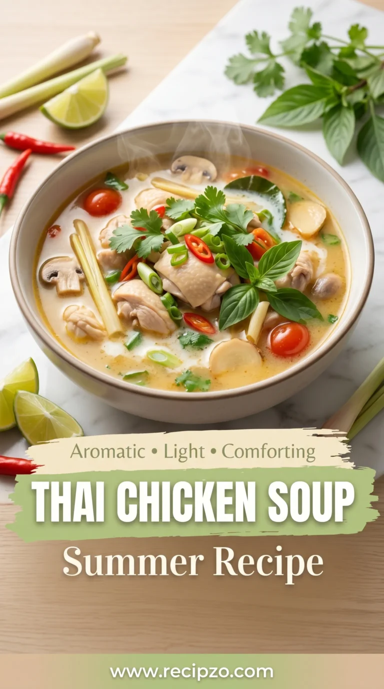 Thai Chicken Soup Summer Recipe