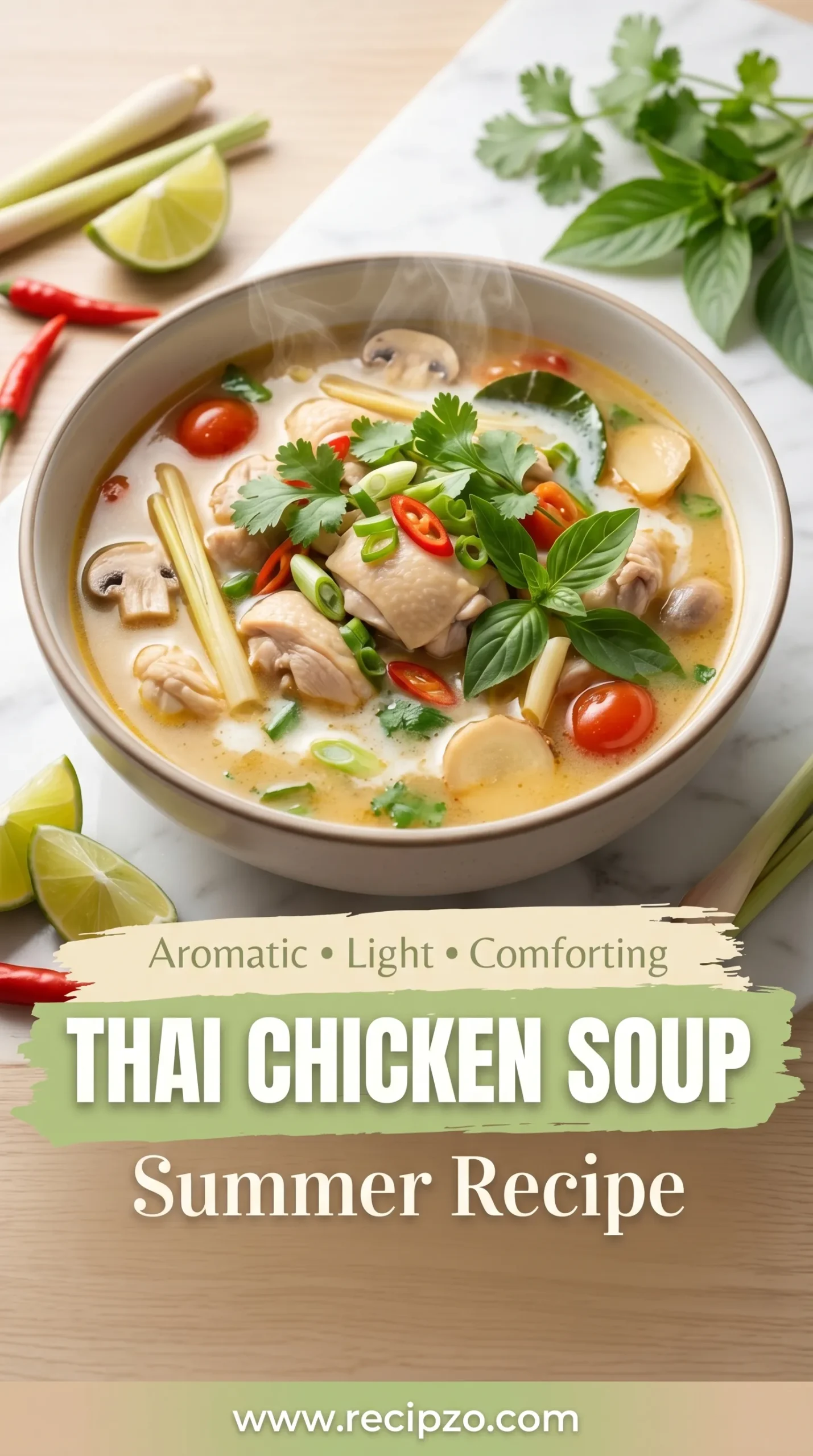 Thai Chicken Soup Summer Recipe