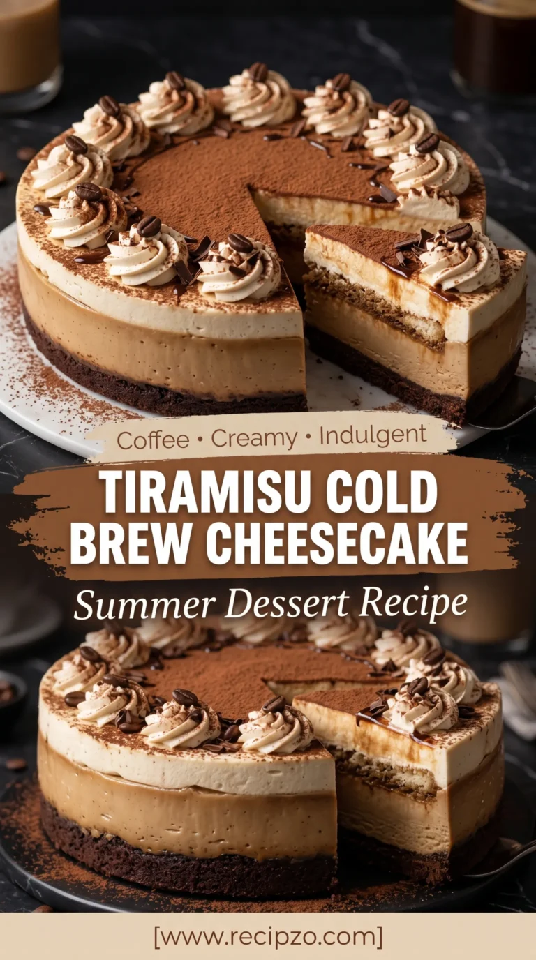 Tiramisu Cold Brew Coffee Cheesecake Summer Dessert