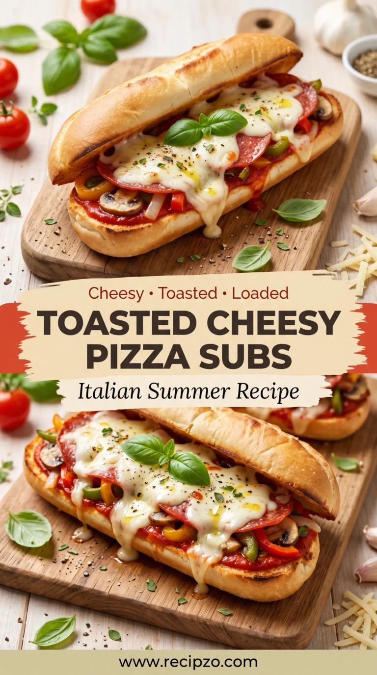 Toasted Cheesy Italian Pizza Subs Summer Recipe