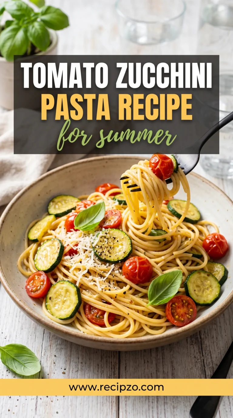 Tomato Zucchini Pasta Recipe for Summer
