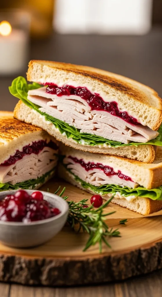 Turkey Sandwich with Cranberry Sauce