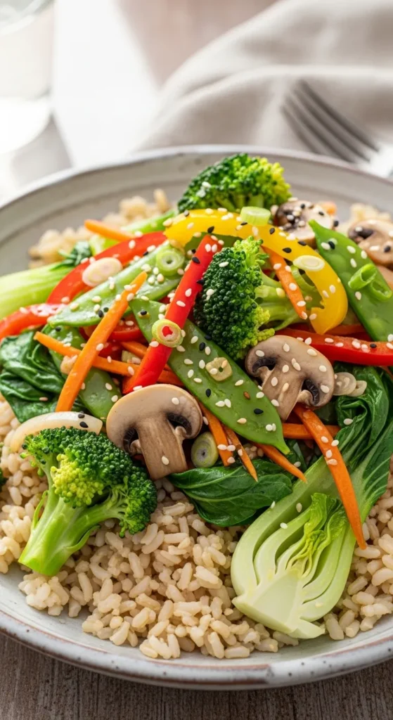 Veggie Stir-Fry with Brown Rice