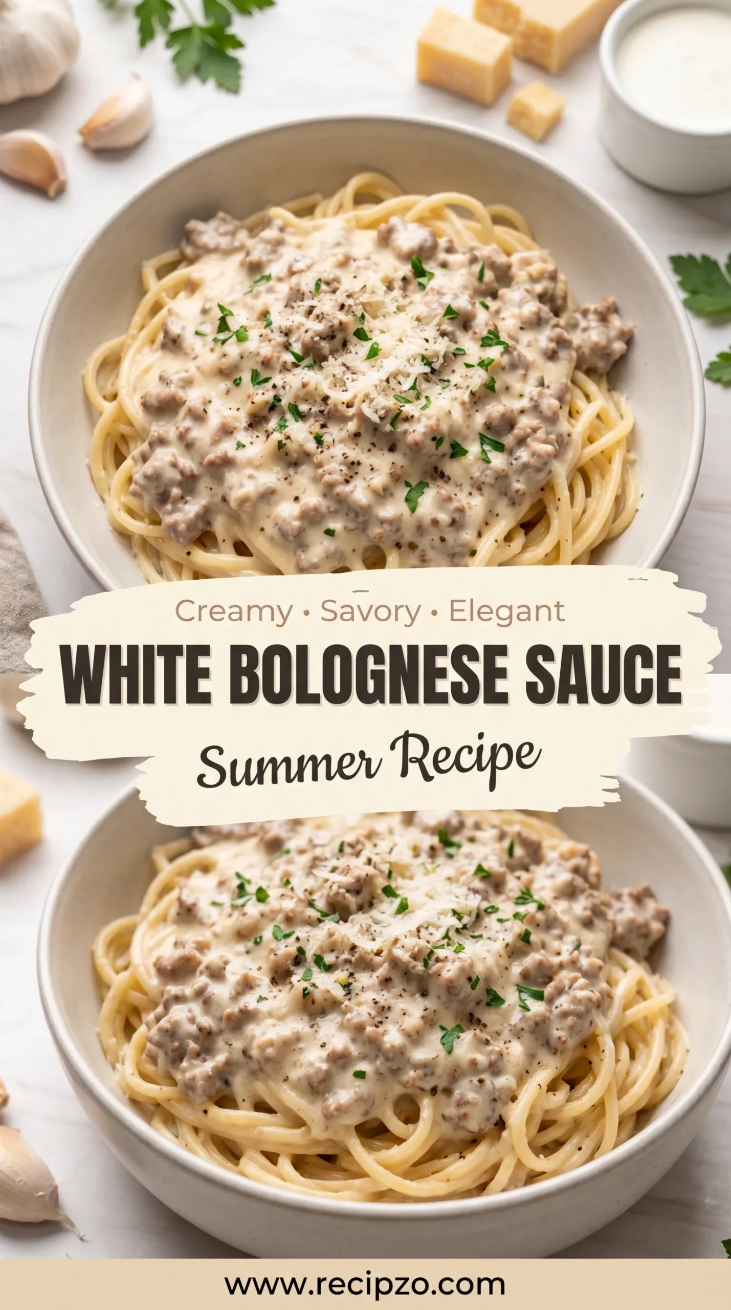 White Bolognese Sauce (Summer Recipe)