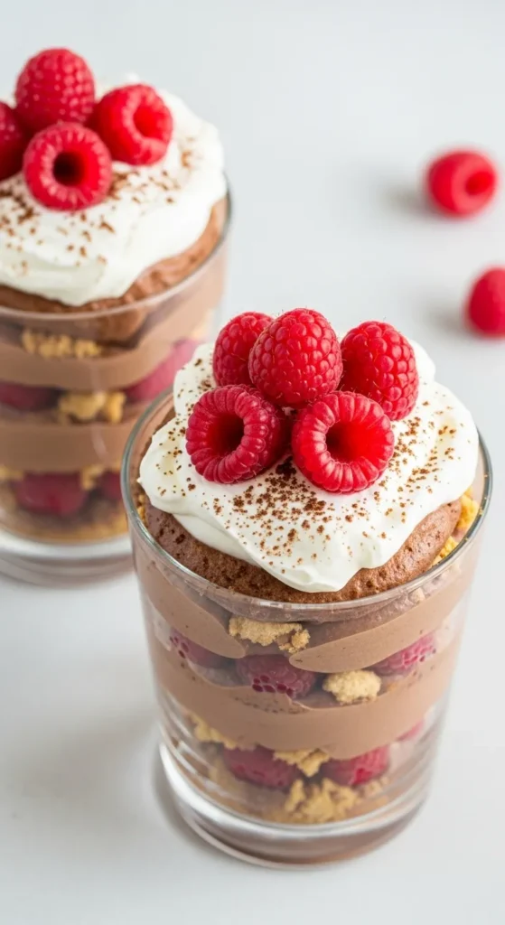 White Chocolate Raspberry Parfaits