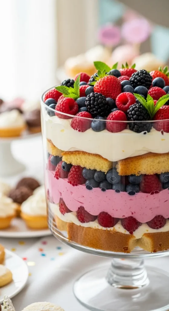 White Chocolate Raspberry Trifle