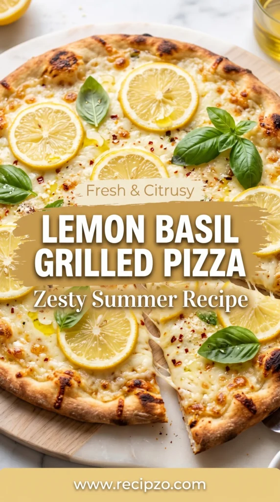 Zesty Grilled Lemon Pizza with Fresh Basil Summer Recipe