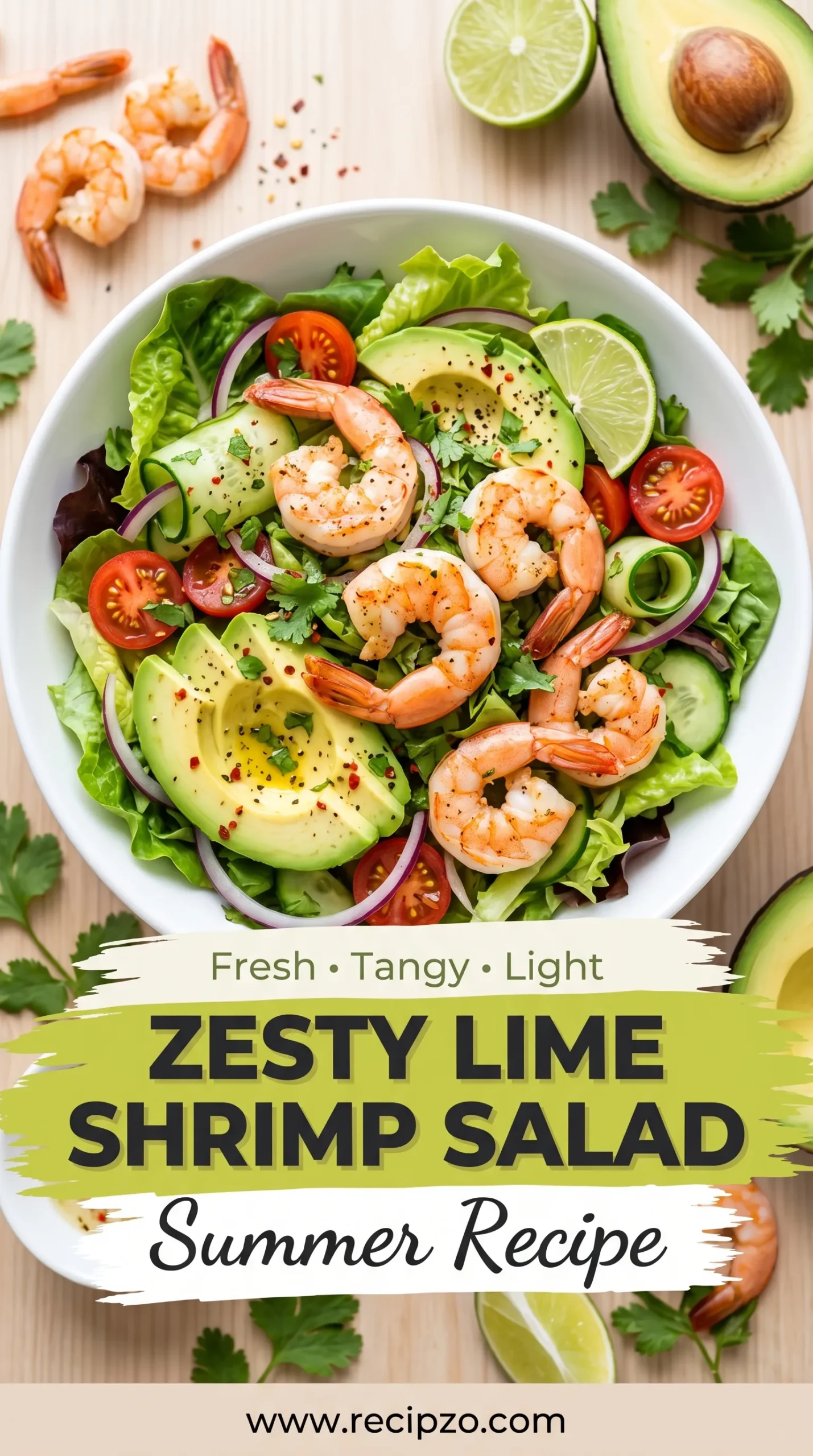 Zesty Lime Shrimp and Avocado Salad Summer Recipe