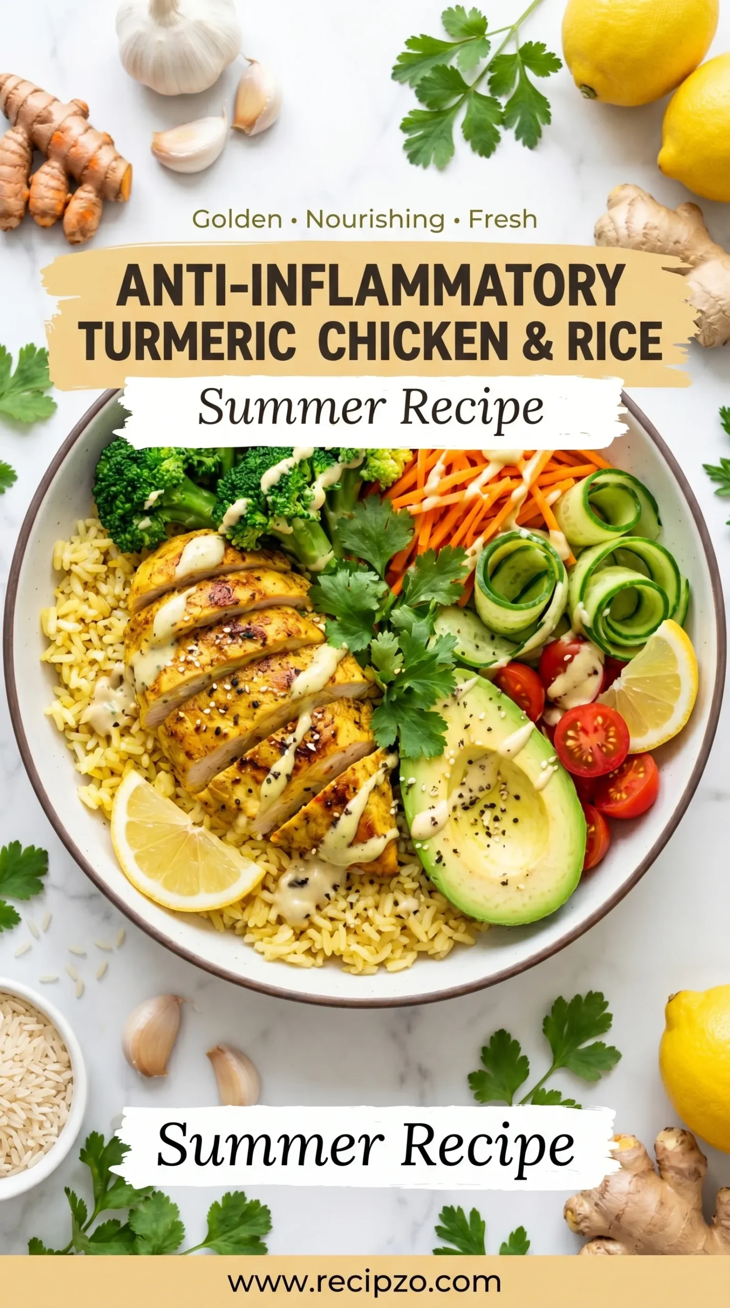 Anti-Inflammatory Turmeric Chicken & Rice Summer Recipe