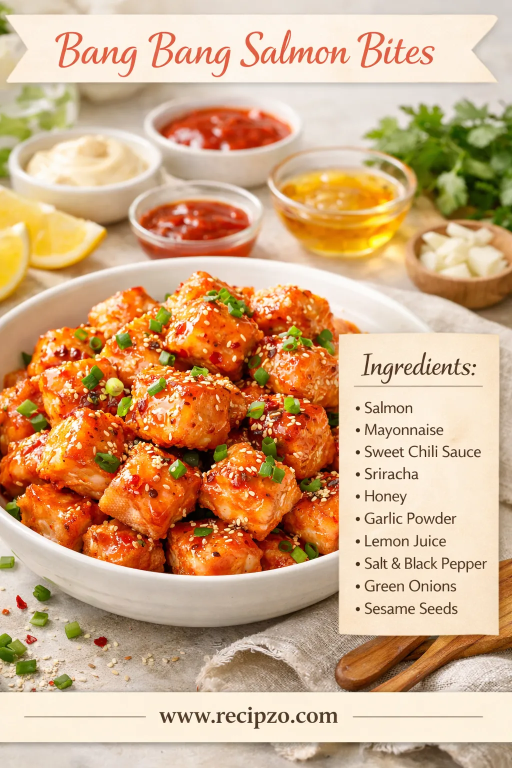 Bang Bang Salmon Bites Crispy, Sweet & Spicy Summer Recipe