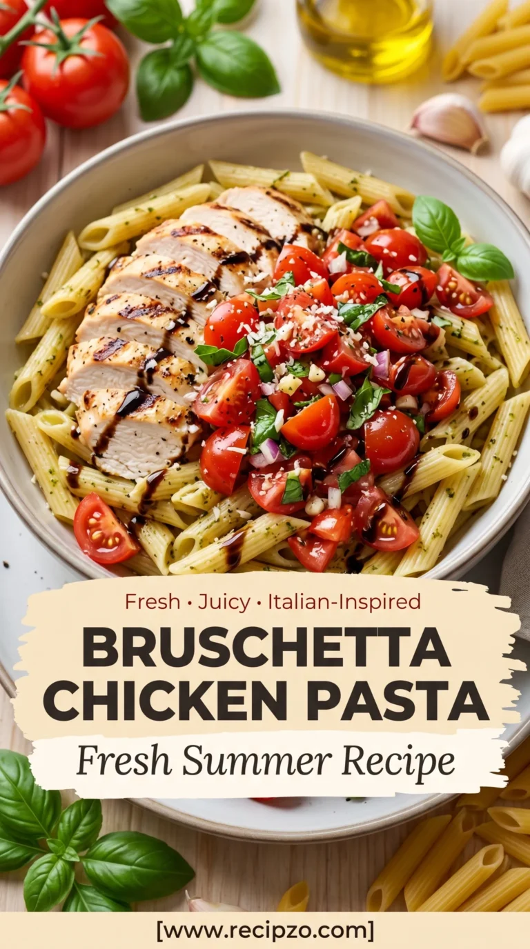 Bruschetta Chicken Pasta (Fresh Summer Recipe)