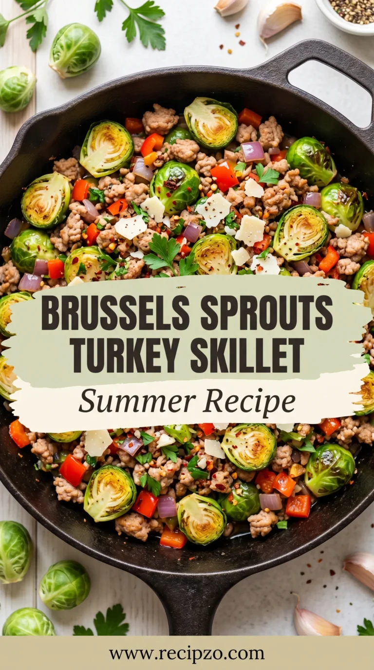 Brussels Sprouts Ground Turkey Skillet (Summer Recipe)