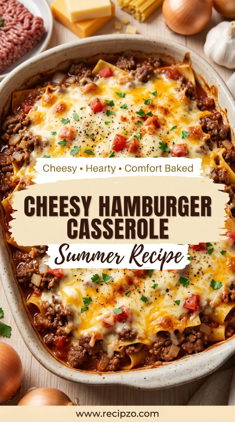 Cheesy Hamburger Casserole Summer Recipe