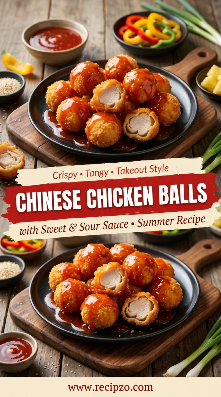 Chinese Chicken Balls with Sweet & Sour Sauce Summer Recipe