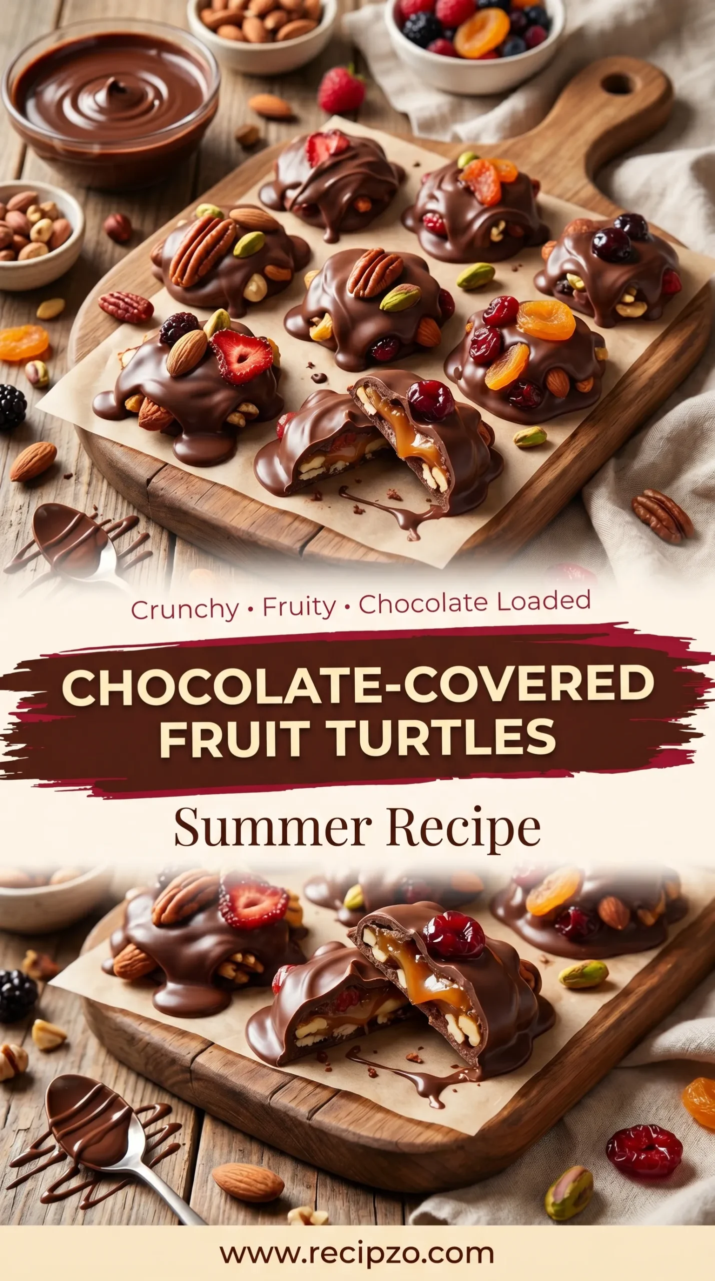 Chocolate-Covered Fruit Turtles Summer Recipe