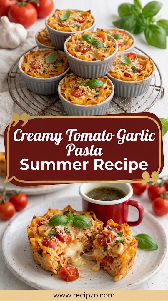 Creamy Tomato Garlic Pasta Summer Recipe