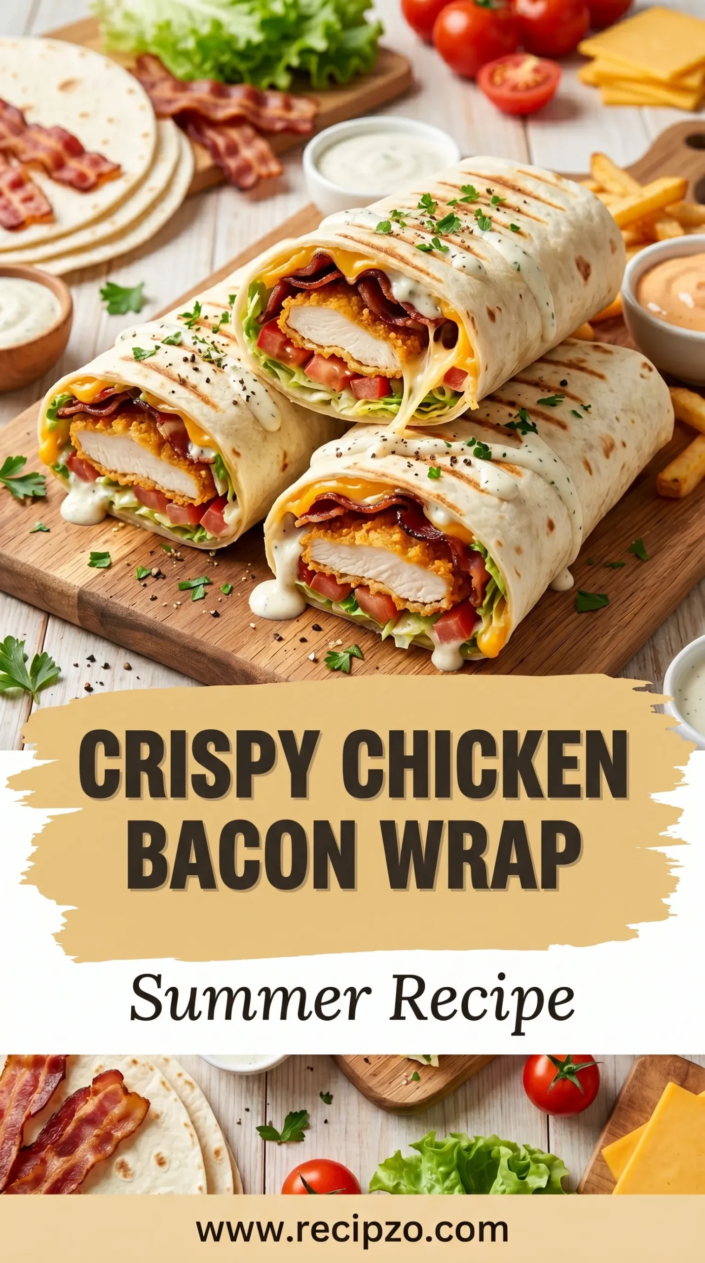 Crispy Chicken Bacon Wrap Summer Recipe