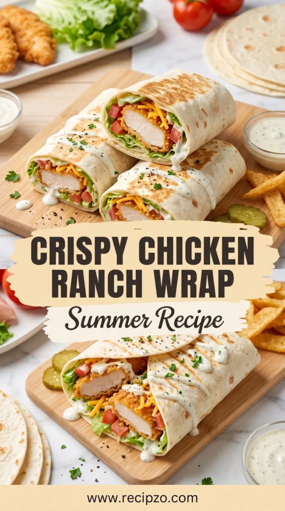 Crispy Chicken Ranch Snack Wrap Summer Recipe
