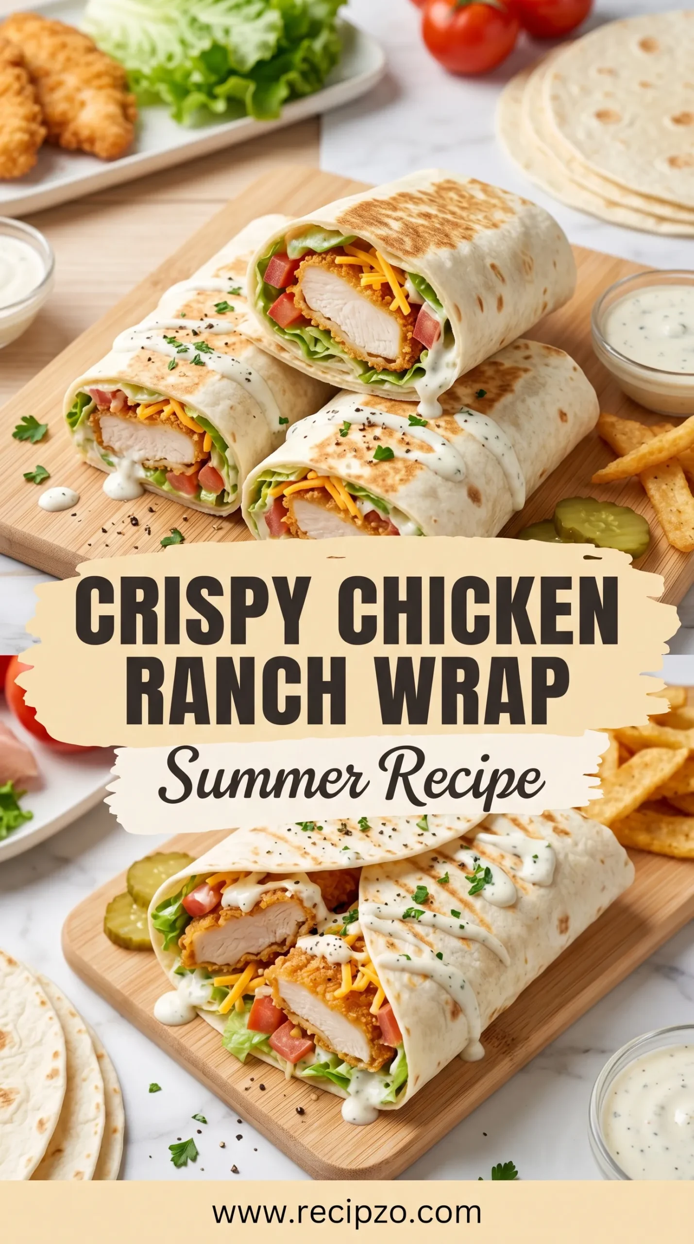 Crispy Chicken Ranch Snack Wrap Summer Recipe